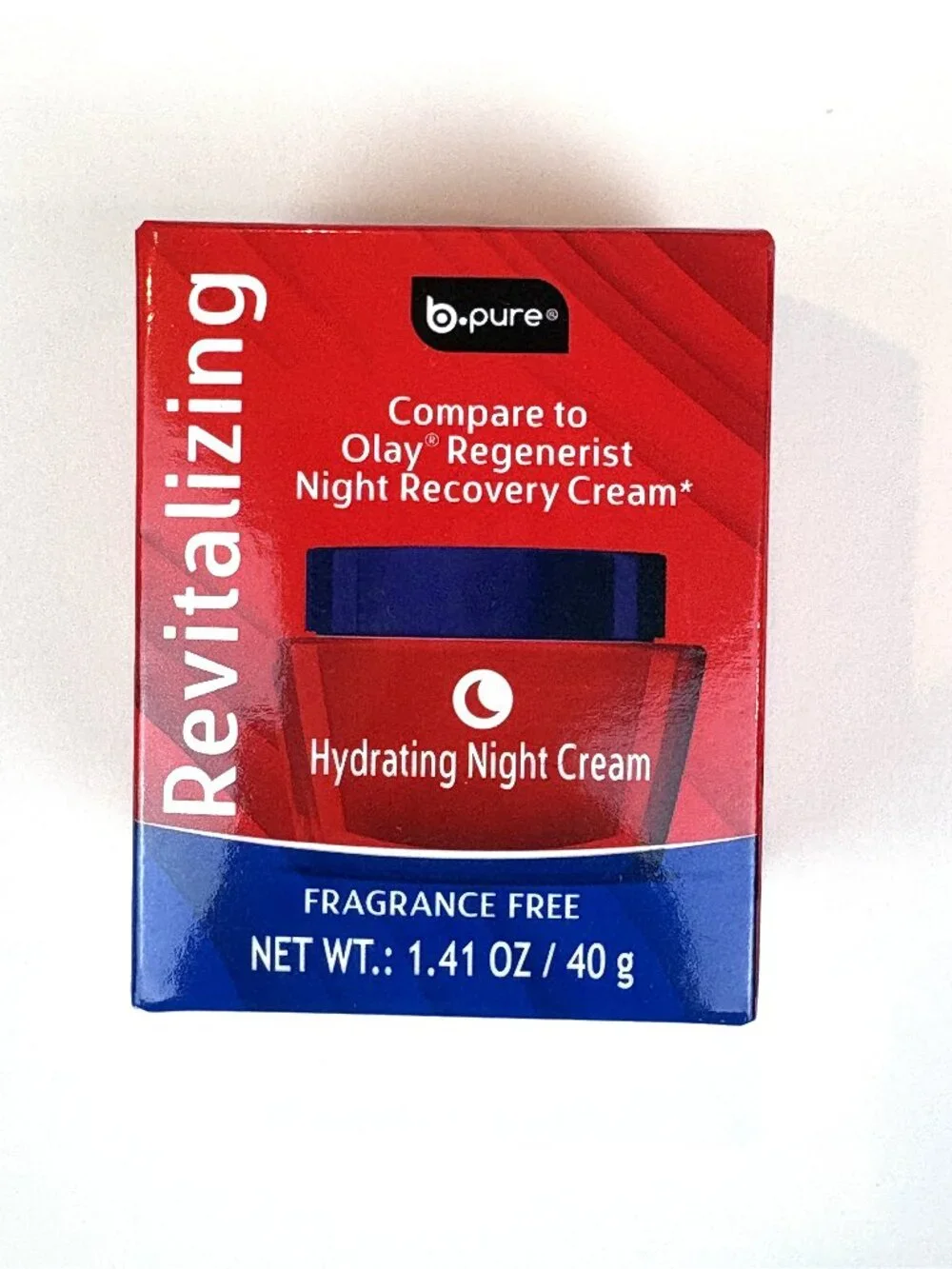 b.pure Revitalizing Hydrating Night Cream 1.41 oz (40 g) jar. New